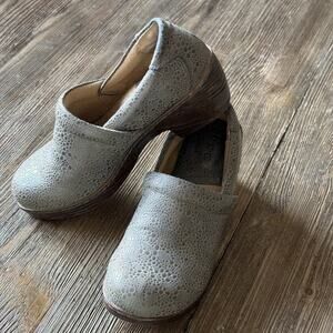 Born b.o.c. Gray Speckled Leather Clog Comfort Nursing Medical Shoe 8 M